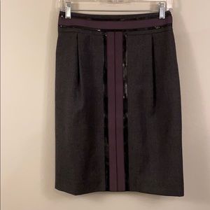 Tory Burch Wool Grey Pencil Skirt